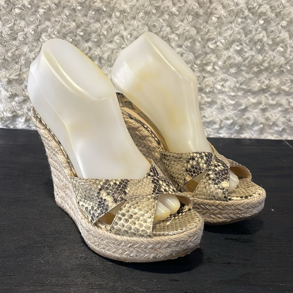 Jimmy Choo Dovina snake print wedges/ espadrilles - Picture 3 of 16